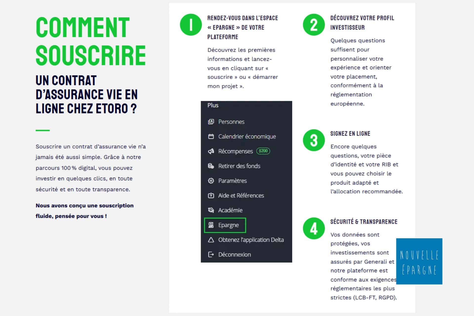 comment souscrire à e-vie assurance-vie eToro Generali