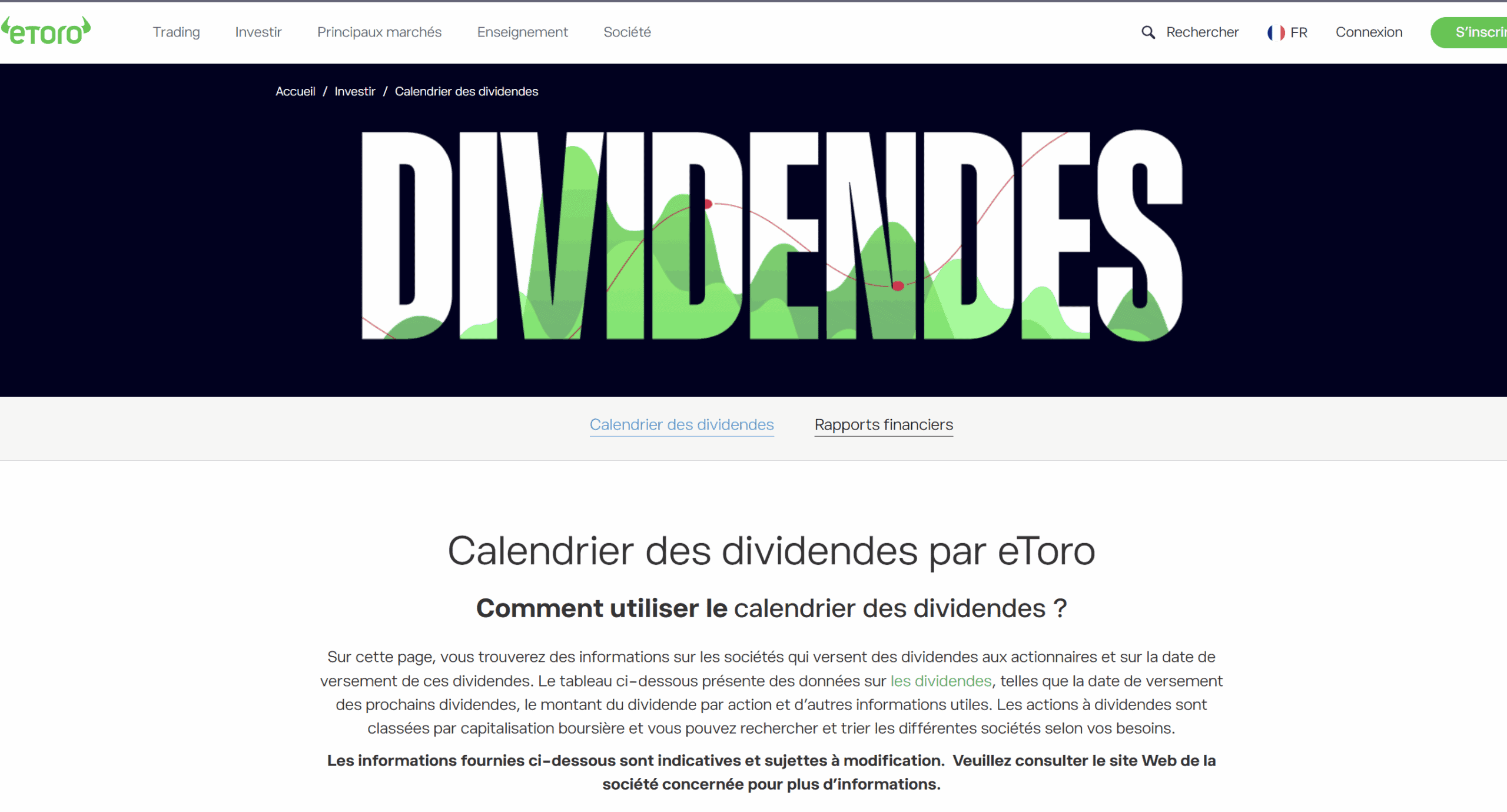 Dividendes etoro