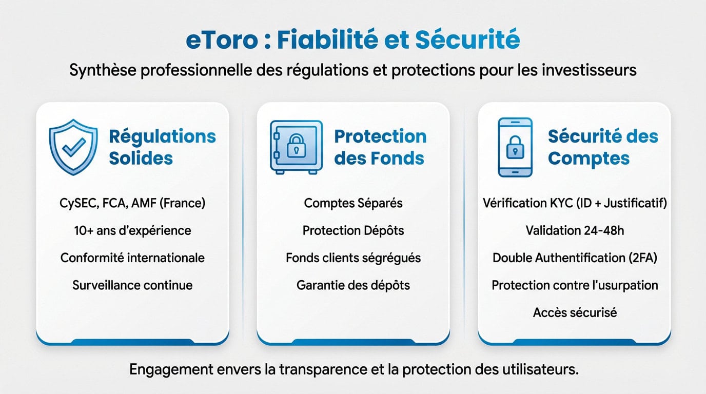 Sécurité et régulation de la plateforme eToro en 2026