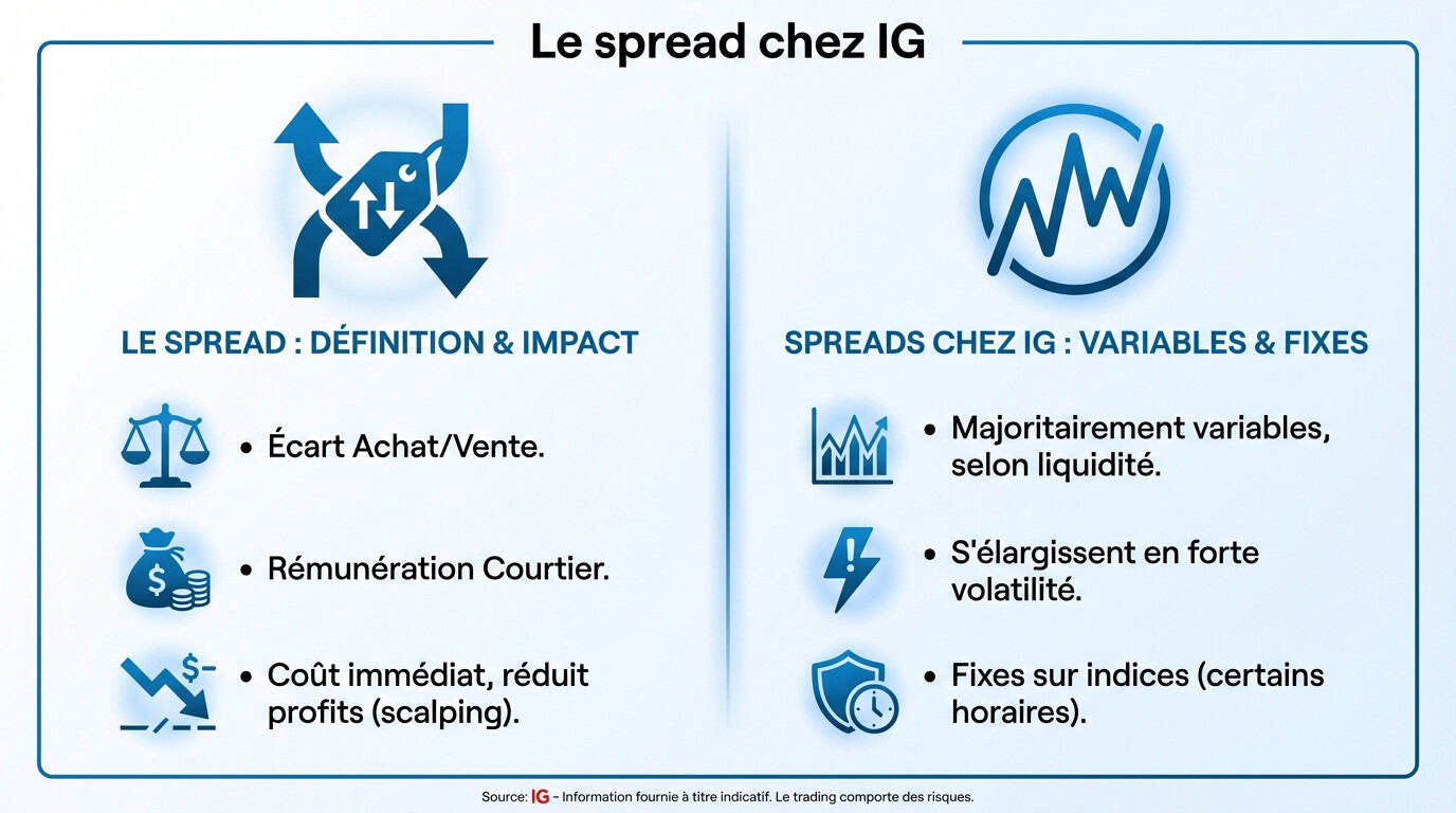 Analyse des spreads IG trading