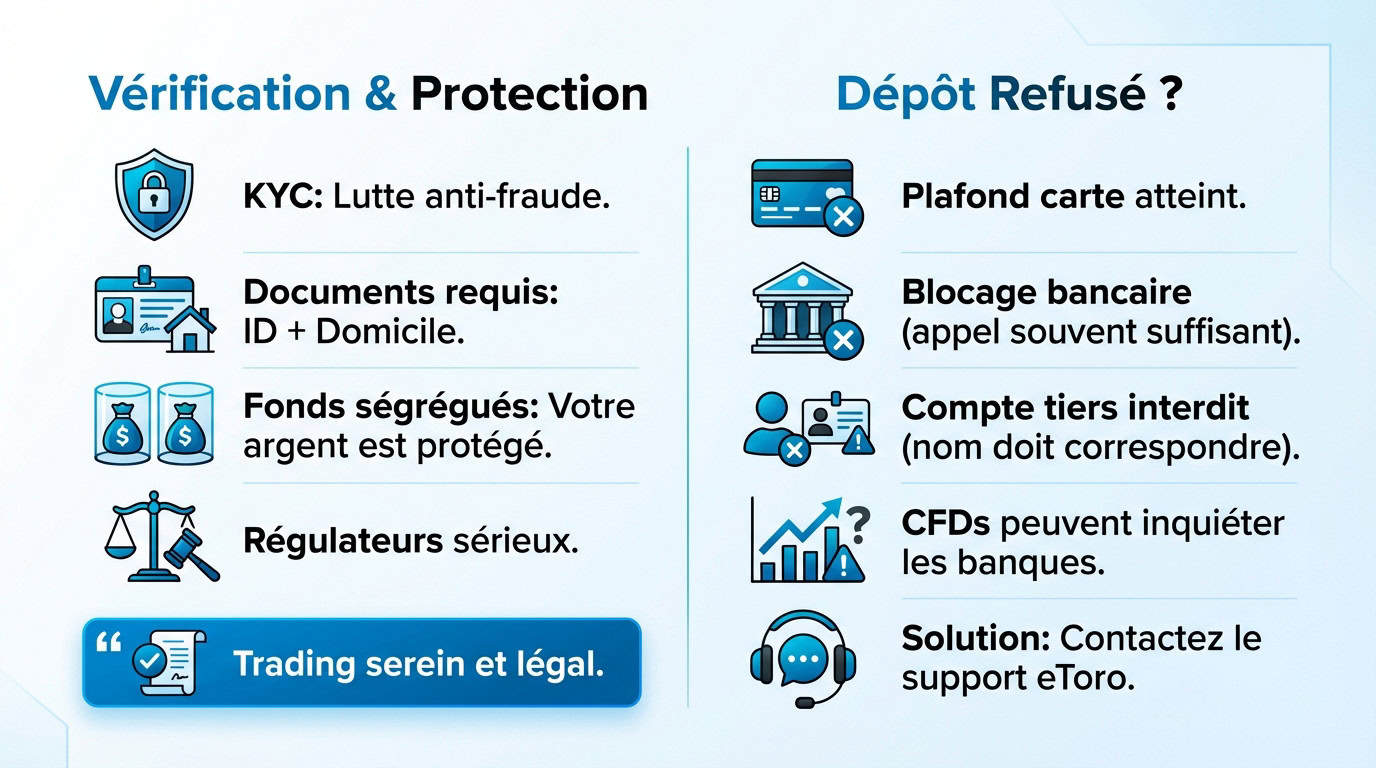 Sécurité des comptes et gestion des dépôts sur la plateforme eToro