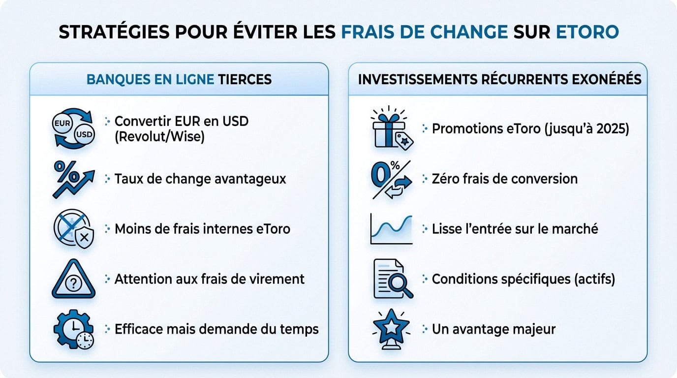 Réduire les frais de change eToro lors des conversions EUR vers USD
