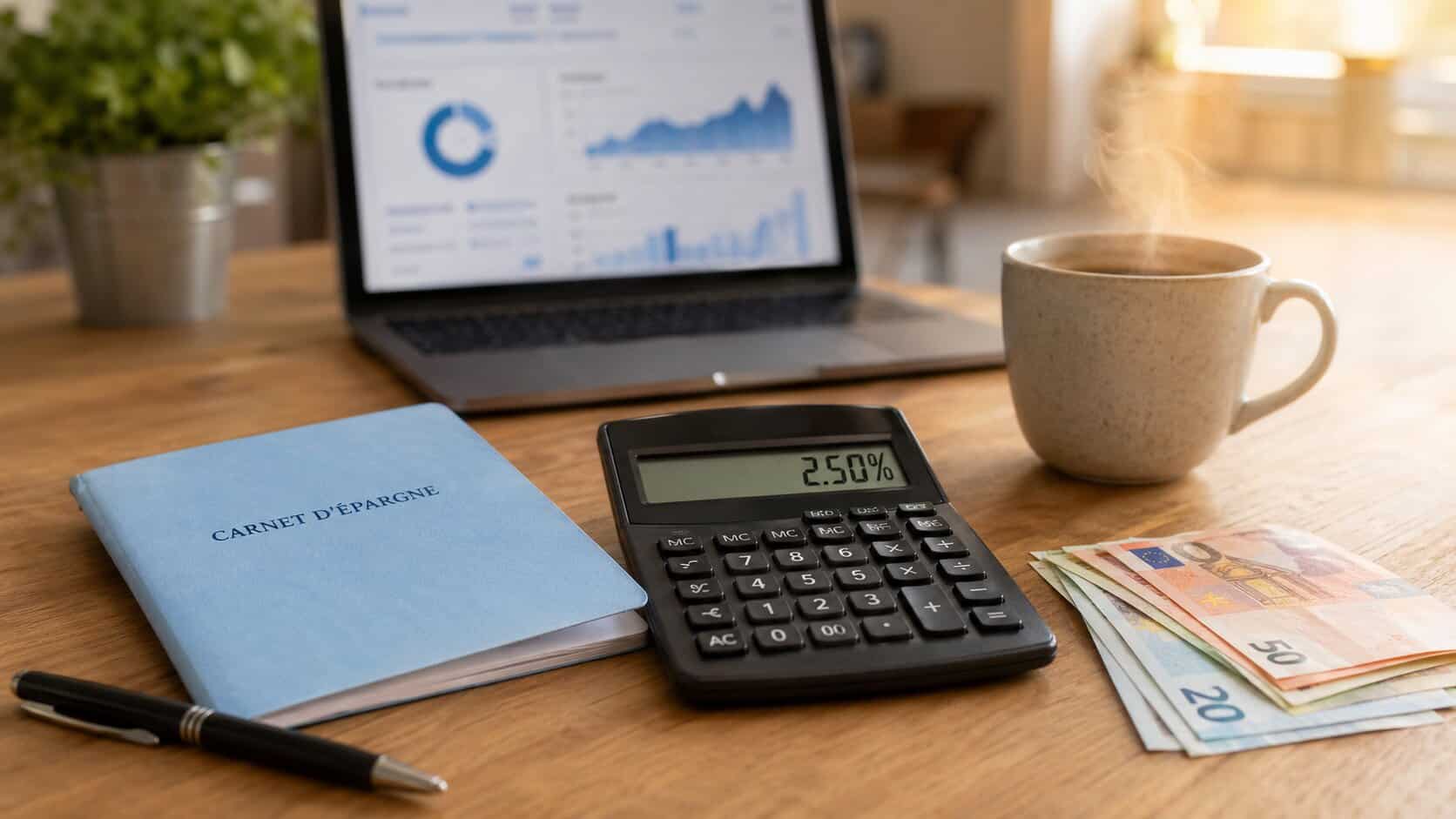 Calculer son épargne sur calculette à son bureau
