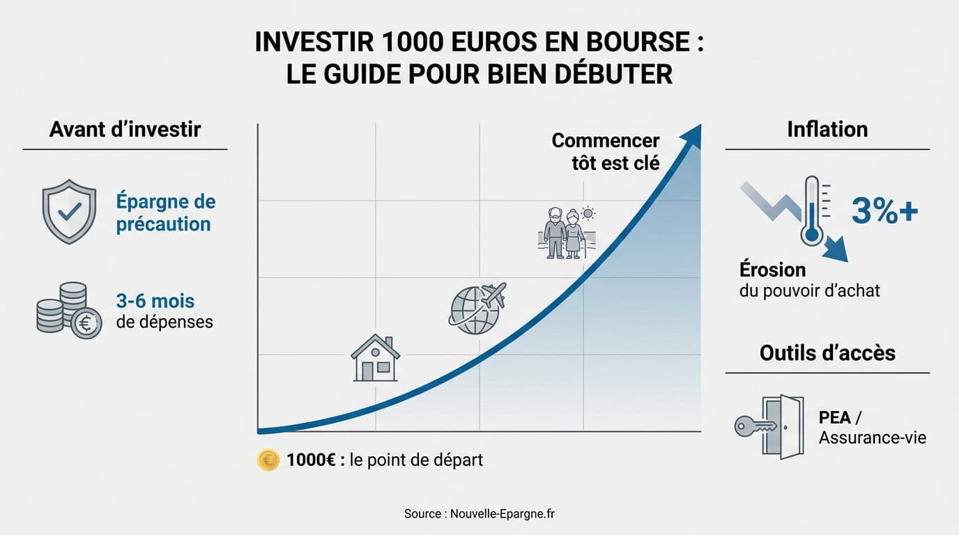 Guide pour investir ses premiers 1000 euros en bourse avec succès