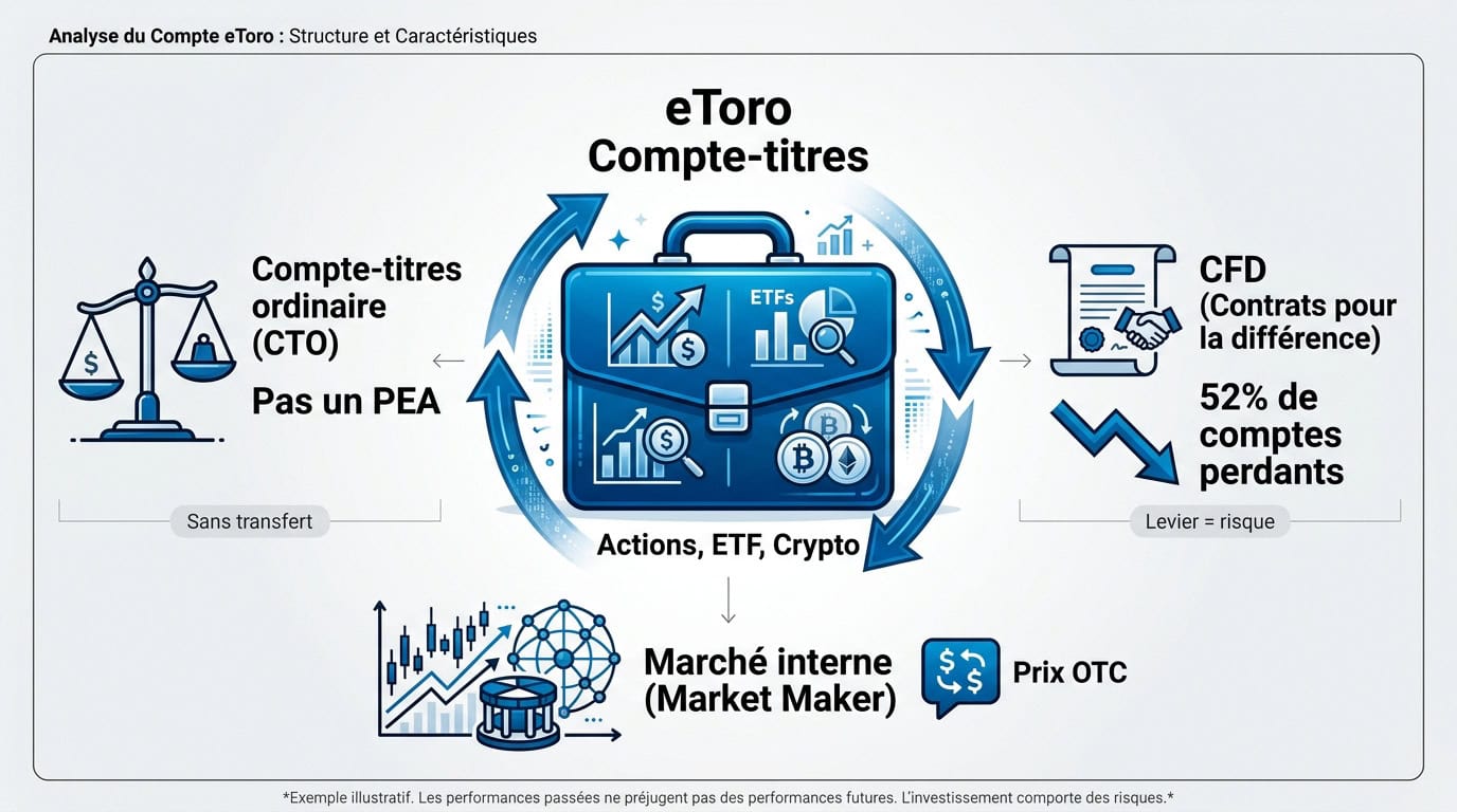 Analyse de la structure et des risques du compte-titres eToro