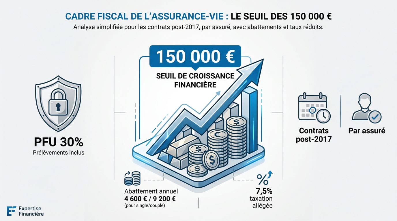 Illustration des seuils fiscaux et du plafond de l'assurance vie