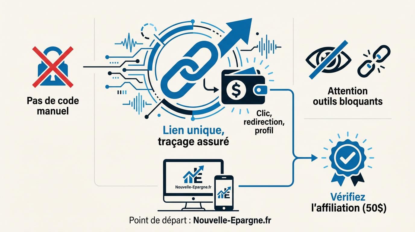 Méthode d'activation sécurisée du lien de parrainage eToro