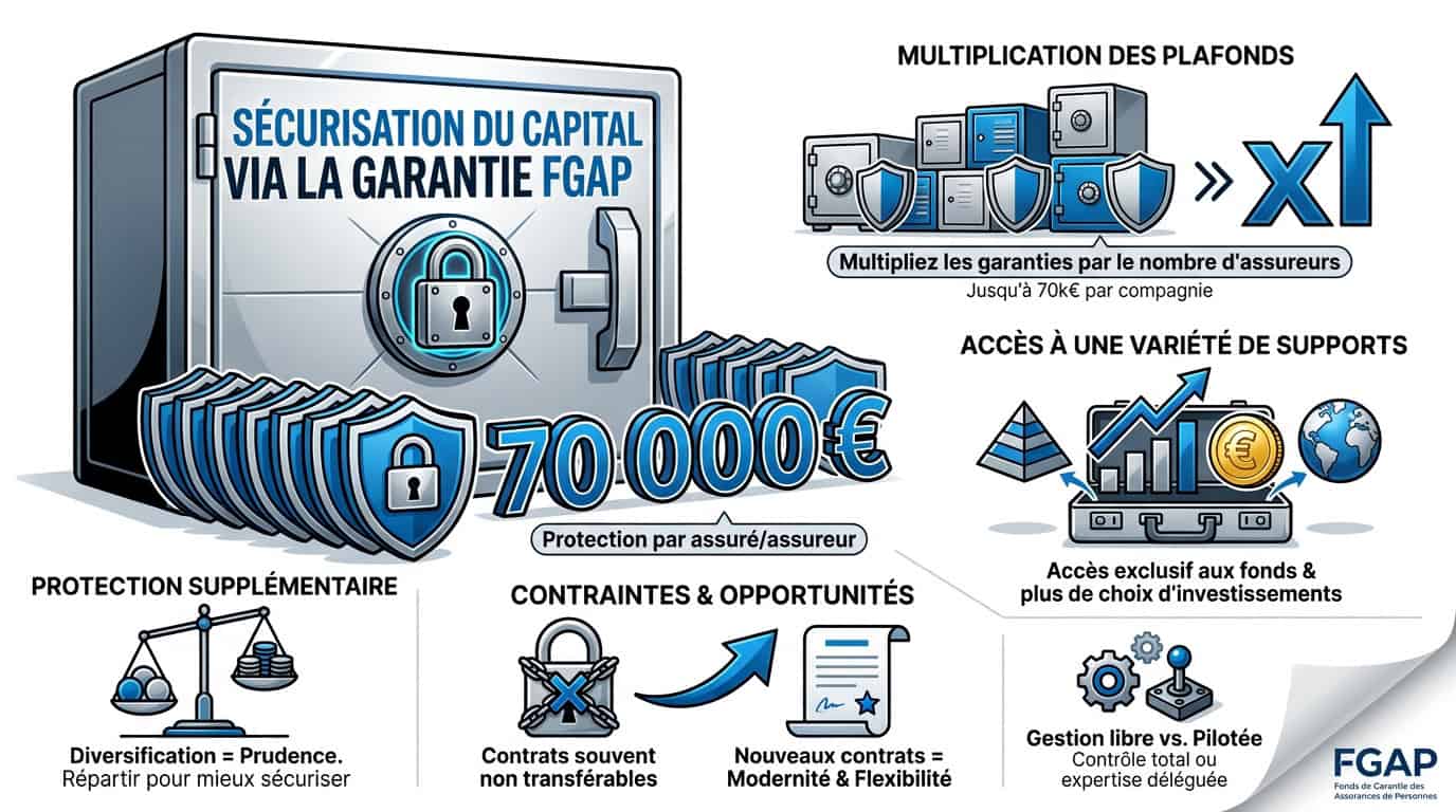 Schéma expliquant la protection du capital par le fonds de garantie FGAP