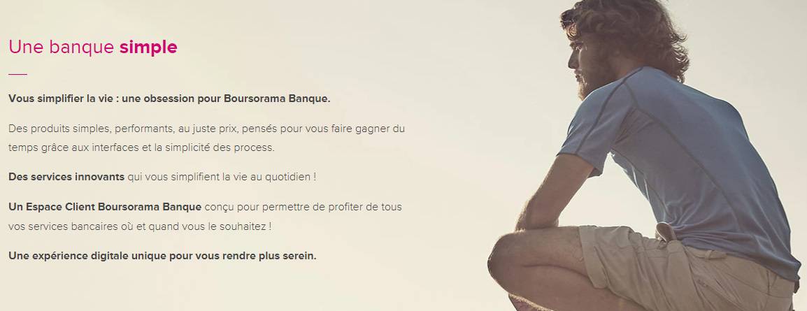 Screenshot des avantages Boursorama