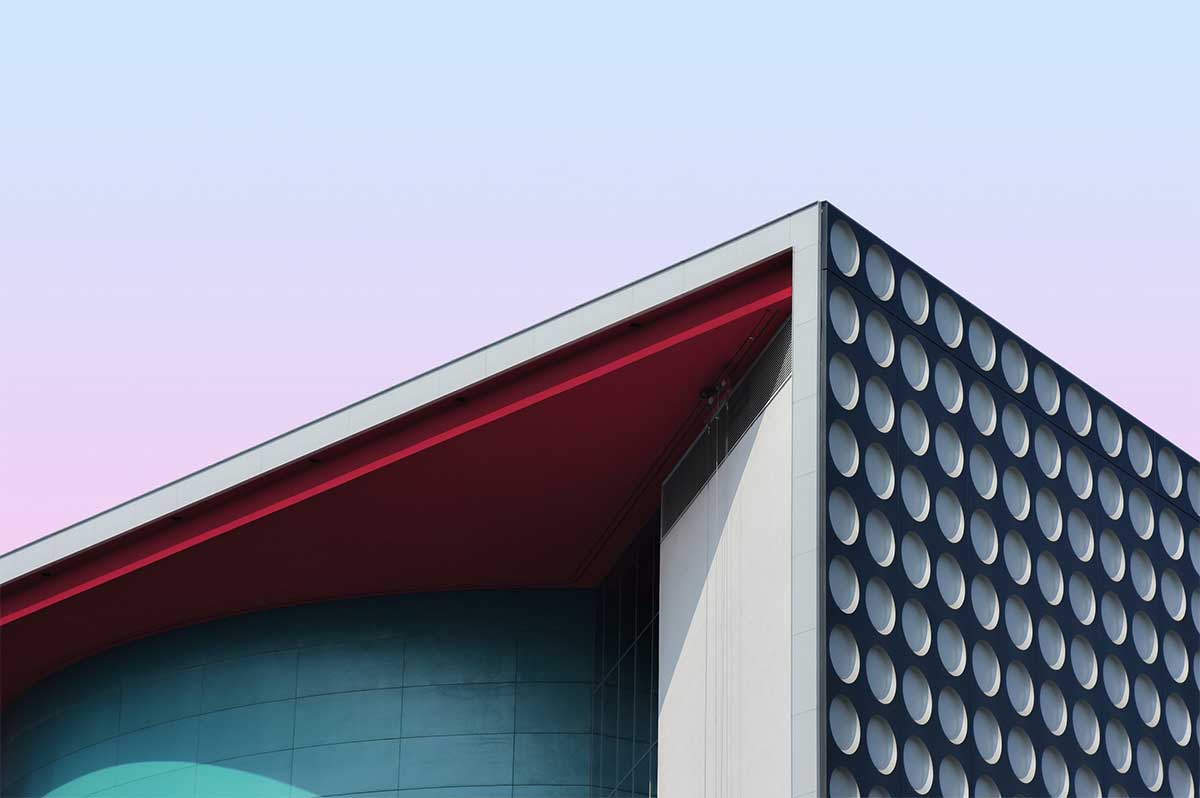 Photo d'une architecture moderne et colorée'