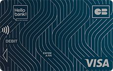Carte bancaire visa classique Hello bank! Pro