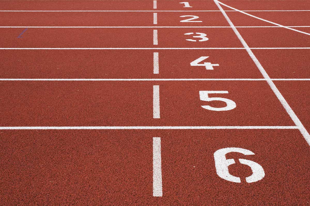 Photo des lignes pour la course