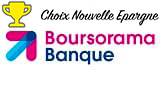 Logo Boursorama avec mention choix Nouvelle Epargne