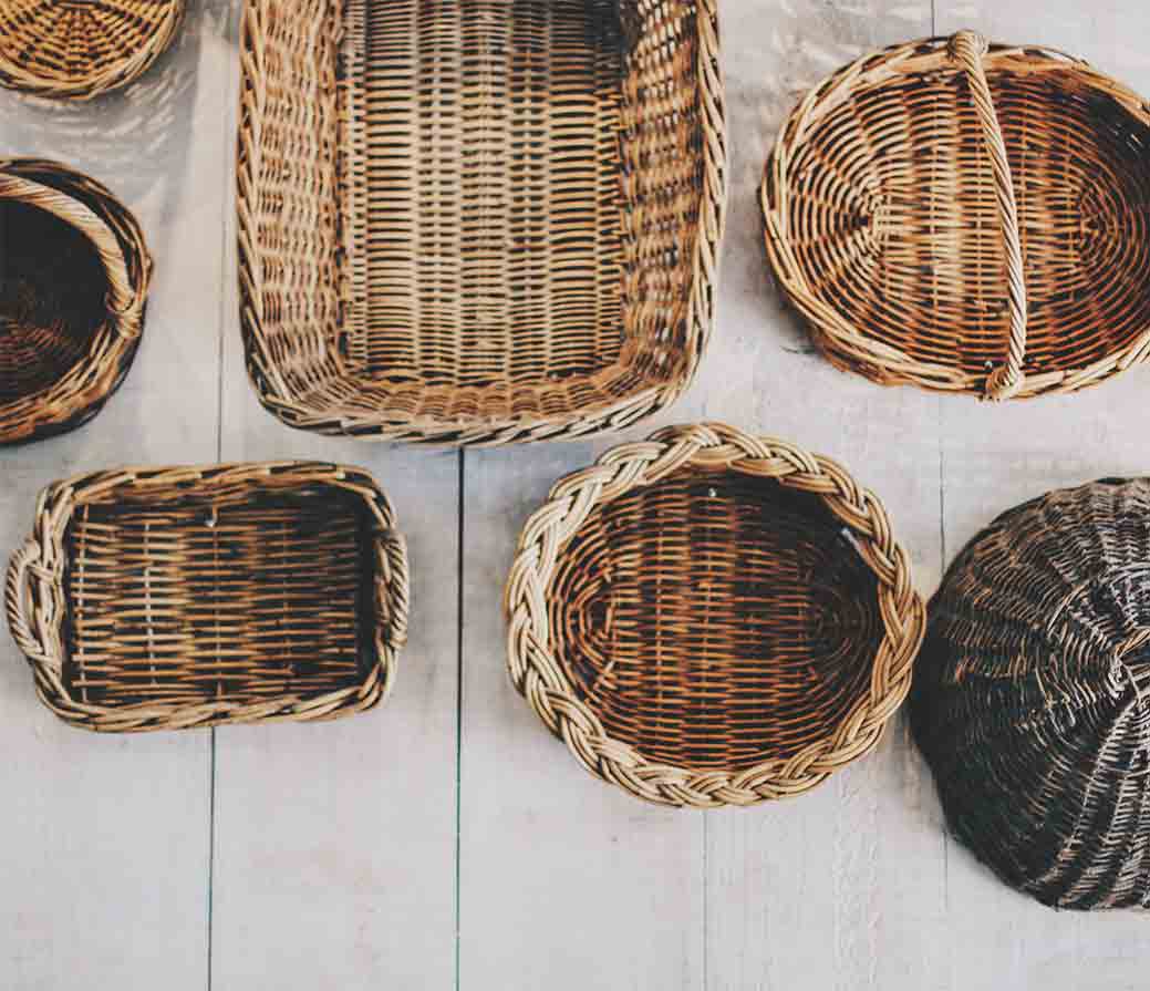Photo de paniers en osier