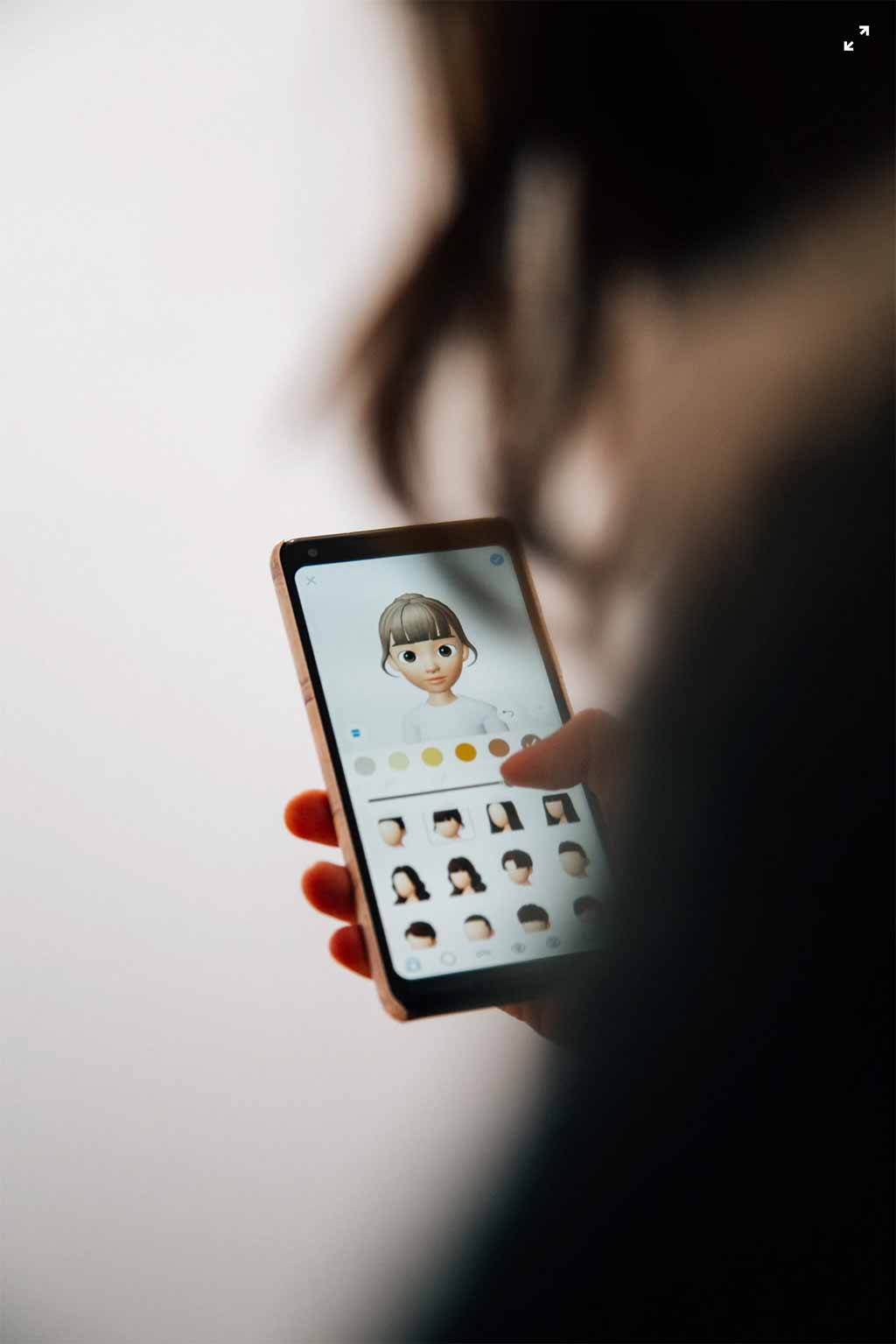 Photo création d'un avatar sur smartphone