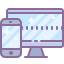 Picto coloré ecran ordinateur et mobile