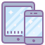 Picto coloré tablette et smartphone