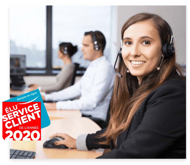 Photo issue du site monabanq illustrant le service client