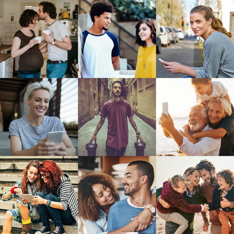 mosaic de photo de personnes issue du si monabanq